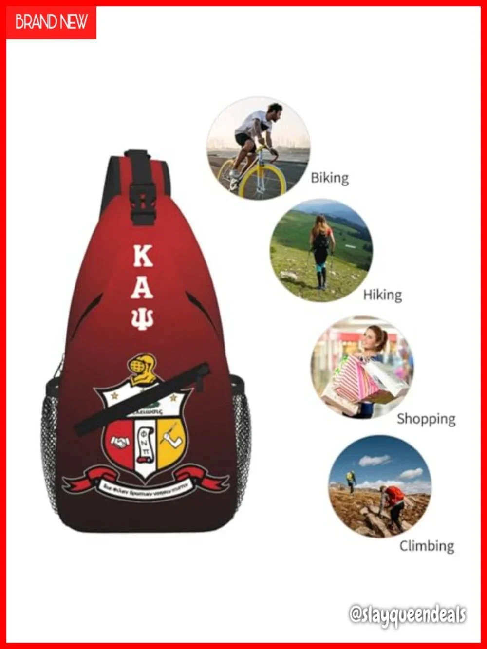 Men's Sling Bag Lightweight Adjustable Crossbody Daypack for Travel Hiking